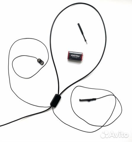 Магнитный проводной микронаушник с выводным микроф
