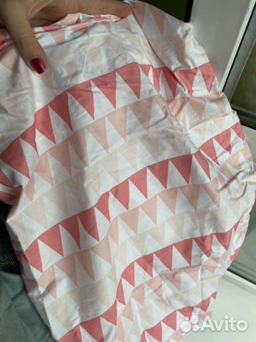 Простынь на резинке (овал) 125 на 75 (новая)