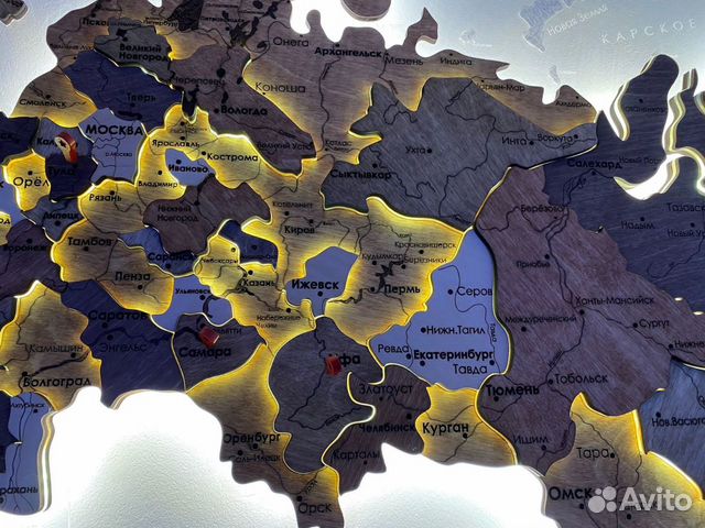 Настенная карта России