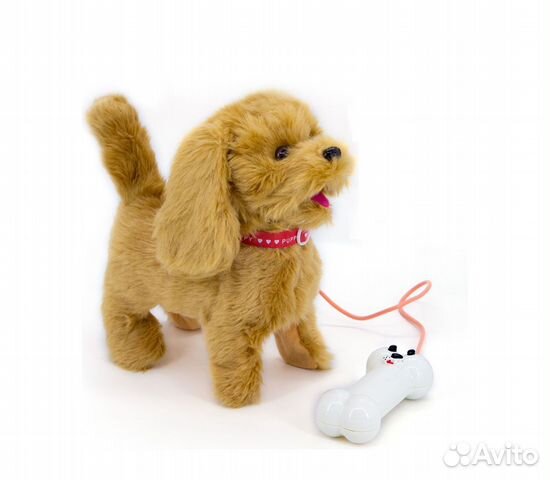 Интерактивная Собака на поводке ходит с озвучкой