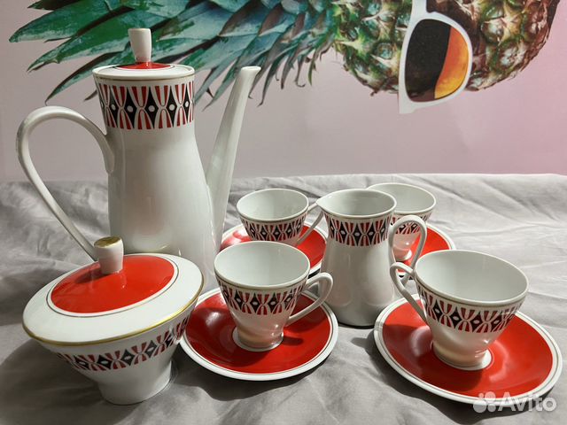 Сервиз кофейный freiberger porzellan, гдр
