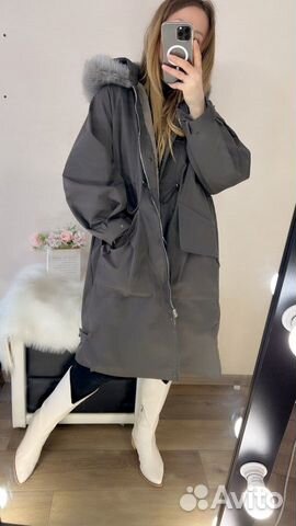 Новая парка осень/весна утепленная oversized