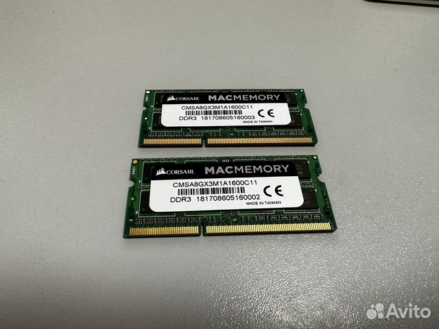 Новая оперативная память SO-dimm DDR3 16gb Corsair