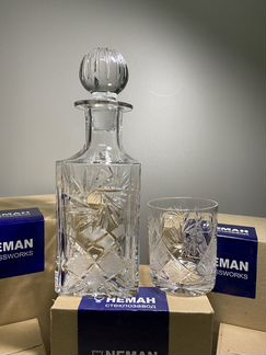 Подарочный набор для виски и коньяка из хрусталя