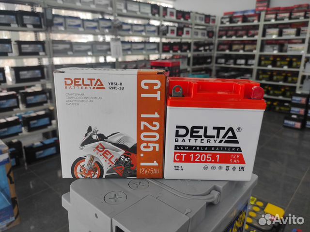Аккумулятор 5Ач AGM Delta YB5L-B 12N5-3B CT1205.01