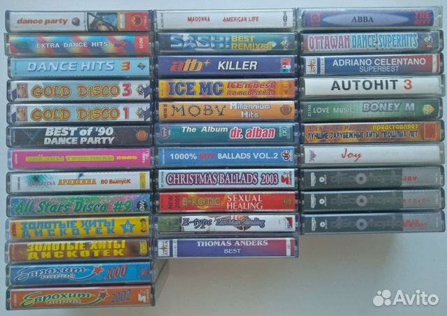 Аудиокассеты с записью иностранных исполнителей