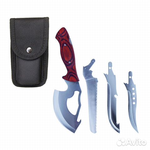 Набор туристический- пила, топор, нож, в чехле