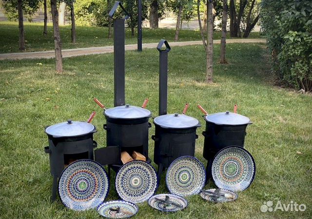 Казан чугунный с печкой 12 литров + шумовка