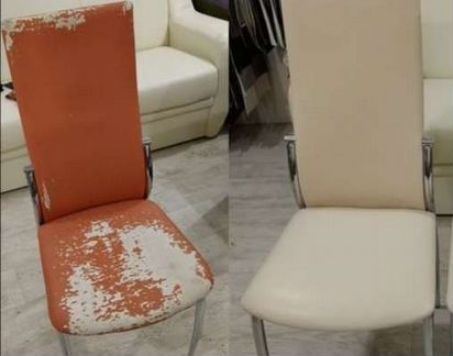 Перетяжка мелкой мягкой мебели, ремонт, обивка