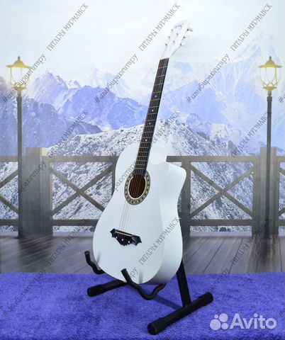 Акустическая гитара (новая) матовая, комплект