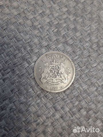 1 krona 1890г Швеция