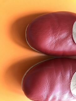 Туфли кожаные для танцев красные 35 размера