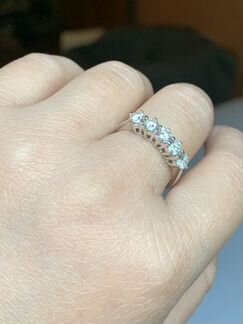 Золотое кольцо с бриллиантами 1,0ct