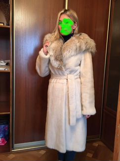 Шуба норковая с рысью шикарная