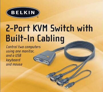 2 портовый KVM переключатель belkin F1DK102U