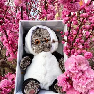 Кот Басик baby в комбинезоне Панды 20 см