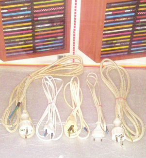 Кабели white.black электро.220.вилка Voltage