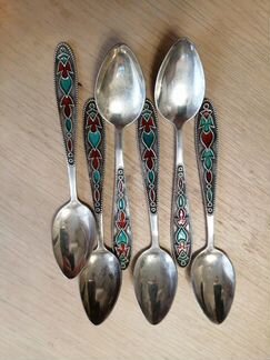 Серебро чайные ложки 6 шт