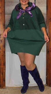 Эффектн.,стильн.туника-платье 50-56.Оч стройнит