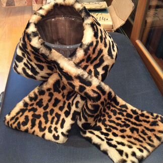 Воротник меховой съемный под леопарда винтаж