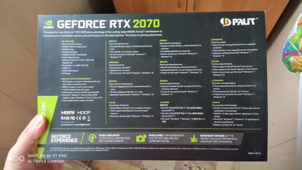 Nvidia palit dual rtx 2070 OC заводской разгон