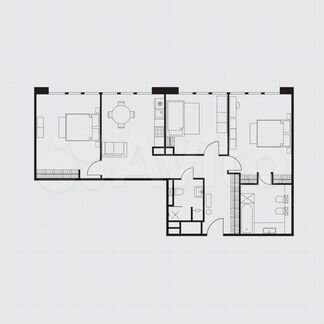 3-к апартаменты, 88.8 м², 4/12 эт.
