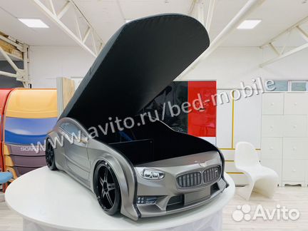 Пластиковая кровать NEO бмв графит