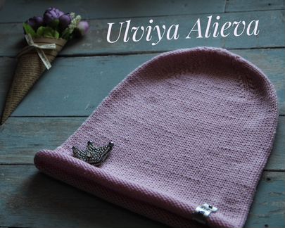 Шапка с брошью ручной работы «Принцесса»