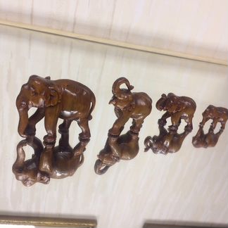 Старые слон слоники сандал 4 слона