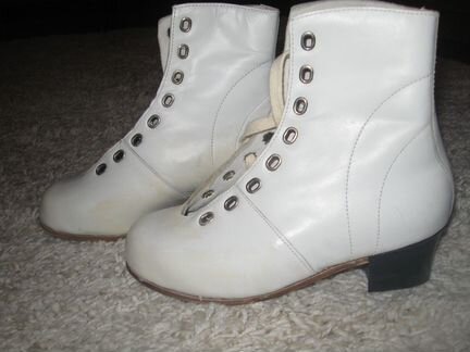 Ботинки для коньков для девочки, натуральная кожа