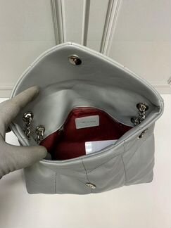 Новая женская сумка через плечо Saint Laurent сера