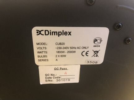 Электрокамин Dimplex Cub20 состояние нового