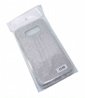 Чехол-накладка для Samsung G950 S8 jzzs Shinny 3в1 TPU серебро