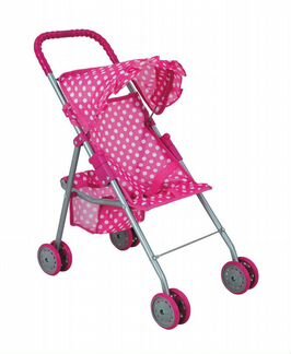 Коляска для кукол Buggy Boom с крышей, ремешками для фиксирования, корзиной для игрушек (8806)