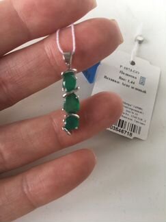 Подвеска серебро, агат новая