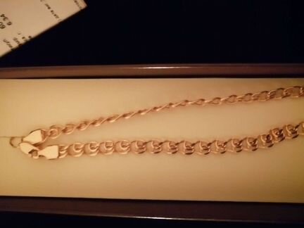 Золотая цепь плетение love новая 60см