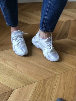 Nike huarache run кроссовки белые