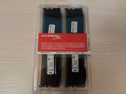 Память 16Gb DDR4 2400MHz Kingston HyperX Fury