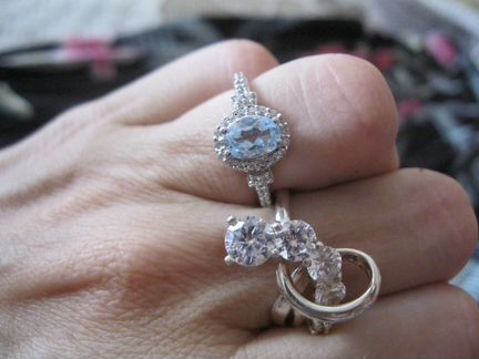 Кольца.Серебро 925.Эффектные