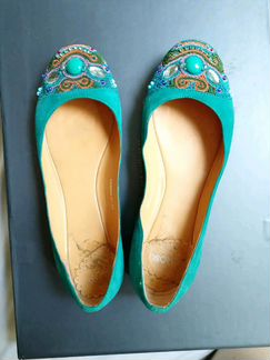 Туфли из натуральной замши эконика