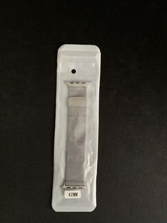 Ремешок apple watch 42mm серебристый