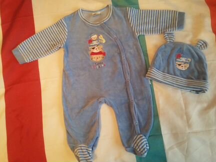 Комбинезон и шапочка 62р