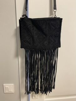 Сумка Zara замшевая с бахромой