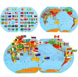 География для детей на Английском &Китайском Новая