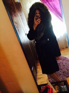 Шуба из бобра и чернобурки