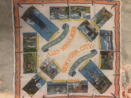 Винтажный сувенирный платок New York