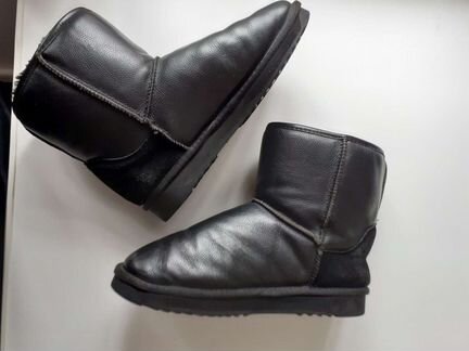 Угги зимние кожаные