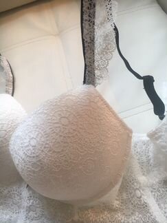 Комплект нижнего белья белый кружевной 75С