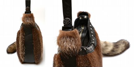 Дизайнерская меховая сумочка
