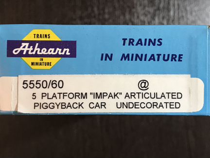 Состав из 5 платформ для перевозки трейлеров. 1/87